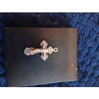 Крестик серебро 925, распродажа коллекции, с рубля