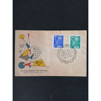 Польша 1957 КПД с полной серией марок "Международная Познаньская ярмарка" (спецгашение) Mi.1018-1019 каталог 1.00 евро