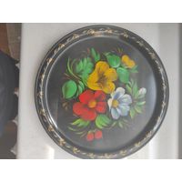 Поднос металлический, винтаж