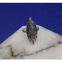 Серебряное кольцо Северная чернь, 925 проба.