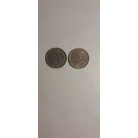 Россия. 10 рублей 1992 ( не магнитные) 2 шт.
