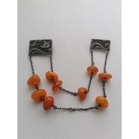 Брошь шатлен "Море" автор модели Инга Кулберга, ЯК 1960 её гг. Серебро 875 пробы СССР. Торги с Рубля