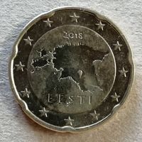 Эстония 20 евроцентов 2018 год, KM# 65
