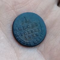 1 грош из меди краевой 1824 г.