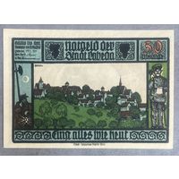 Нотгельд 50 пфеннигов 1921 год. Лобеда. Веймарская республика
