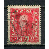 Австро-Венгрия - 1916/1918 - Император Франц Иосиф 15H - [Mi.190] - 1 марка. Гашеная.  (Лот 20HL)-T2P2