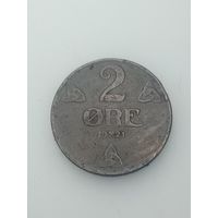 Норвегия 2 эре 1921 года .