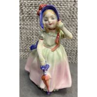 Статуэтка Royal Doulton Англия. "Babie". Девочка с зонтиком. Высота 12см 1935 год.