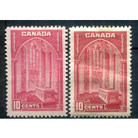Британские колонии - Канада - 1938г. - ландшафты, архитектура, разновидность цвета, 10 с - 2 марки - MLH, MH [Mi 204]. #3-WB-96-A-2
