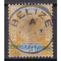 66.BrKCI. Великобритания. Колонии. Британский Гондурас. Стандарт. Виктория. 1891 г. 24C. Mi.#38.