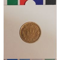 Дания 1/2 кроны 1925 HCN GJ в холдере
