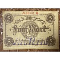 Нотгельд 5 марок 1923 год. Ашаффенбург. Веймарская республика