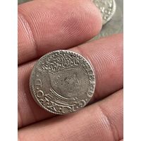 3 гроша 1585 Баторий Рига! Пореже!