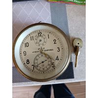 Часы морской хронометр 1мчз . Рабочие. Позолота механизма.