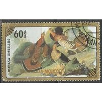 Монголия. Птицы. Воротниковый рябчик. 1987г. Mi#1810.