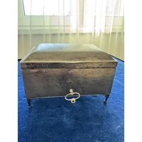 Сигарная коробка антикварная серебро