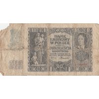 Польша (оккупация Германией) 20 злотых 1940 год - Графиня Эмилия Плятер. Замок Вавель