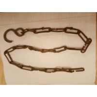 Медная цепь с крючком. Для антуража. 350 мм.