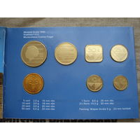 Аруба годовой набор 1990: 5, 10, 25, 50 центов, 1, 2 1/2 флорина