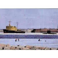 Почтовая карточка "Выход на испытания ДЭПЛ пр. 06363. Старый Оскол, 2015 год"