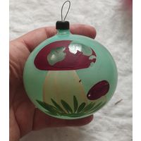 Ёлочная игрушка шар толстые стекло