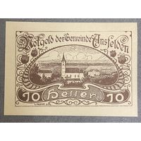 Нотгельды Австрия Ансфельден 10 геллеров 1920 год.