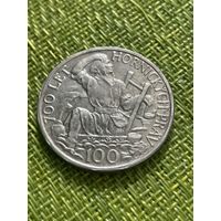 Чехословакия 100 крон 1949 г ( 700 лет Праву добычи серебра в Йиглаве )