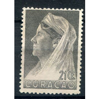 Нидерландские колонии - Кюрасао - 1936/39г. - королева Вильгельмина, печать Аруба, 21 с - 1 марка - чистая, без клея [Mi 153]. #3-WB-65-A-1