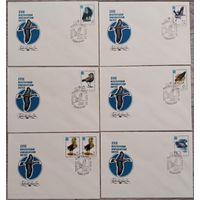 6 КПД с спецгашениями. Фауна. Редкие птицы. 1982 г.