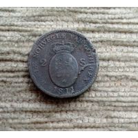 Werty71 Дания 2 скиллинга 1811 шиллинга
