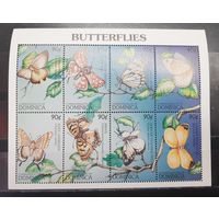 Доминика. Фауна. Бабочки (малый лист) (1412)