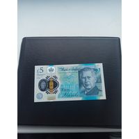 ВИЛЕКОБРИТАНИЯ 5 фунтов 2023 год ( полимер)