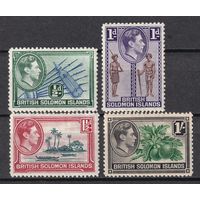 171.BrK. Великобритания. Колонии. Британские Соломоновы острова. Георг VI. Местные мотивы. 1939 г. Mi.##59-61/67.(* описание).