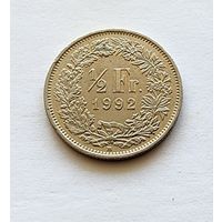Швейцария 1/2 франка, 1992