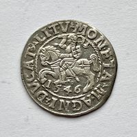 Монета СЕРЕБРО ВКЛ полугрош 1546 год ОТЛИЧНЫЙ