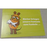 Посткроссинг. Открытка из Германии: книги рождают в нашей фантазии искры (10х15). Прошла почту. Художественные марки, чёткий штемпель.
