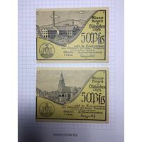 Нотгельды 50-50-50-50 пфеннигов (Германия Веймарская республика). -2612