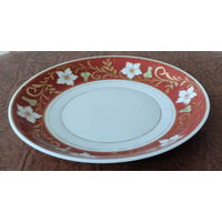 Блюдце эпохи СССР (очень редкий сервиз). Полонский фарфоровый завод (Полонное). 1953-1957 гг