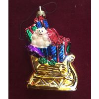 Игрушка ёлочная Санки с подарками