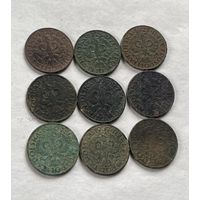 Польша 9 монет по 2 гр