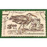 Чехословакия 1983. Птицы. Серая цапля