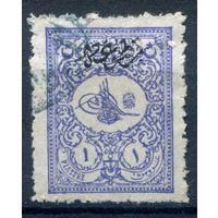 Османская Империя (Турция) - 1901г. - тугра Абдул Хамида II, 1 Pia - 1 марка - гашёная [Mi 111 A]. #4-W2-126-A-1
