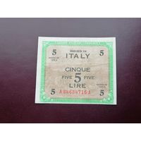 Италия  5 лир 1943