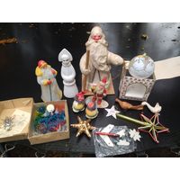 Ёлочные игрушки. Аукцион с рубля! Очень редкие самолёт, папье Маше!