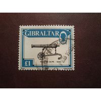 Гибралтар 1987 г.24-фунтовая русская пушка 1854 г.Номинал 1 фунт./26а/