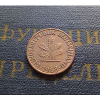 1 пфенниг 1968 (D) Германия ФРГ #01