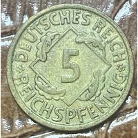 Монета 5 пфеннигов, 1936 год. Веймарская республика.