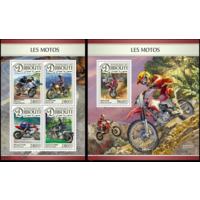 Джибути 2016г   Мотоциклы BL+KB   MNH