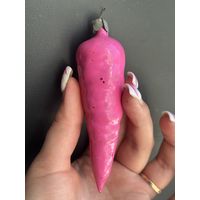 Елочная игрушка морковка СССР