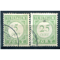 Нидерландские колонии - Кюрасао - 1915/39г. - цифры, porto - 2 марки - гашёные. #3-WB-97-A-1